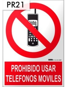 Señal de prohibido usar móviles