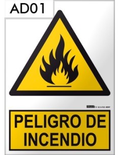 Señal de peligro de incendio