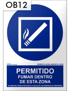 Señal de permitido fumar
