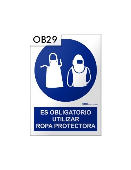 Pictogramas Ropa Protectora Señal de utilizar ropa protectora