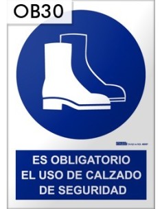 Señal de uso de calzado de seguridad