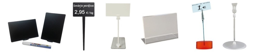 Portaprecios para estanterias y portaprecios pizarra - Retula Comunicación